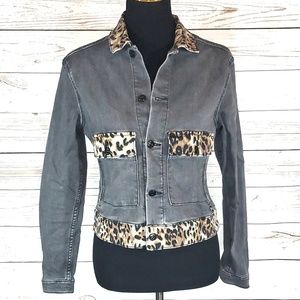 Super Edgy Gray and Leopard LuLaRoe Kenny Jacket